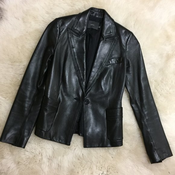 Lamb skin Leather Lady's Jacket. Superior Quality. Made in Italy. Size . New! - Picture 3 of 5